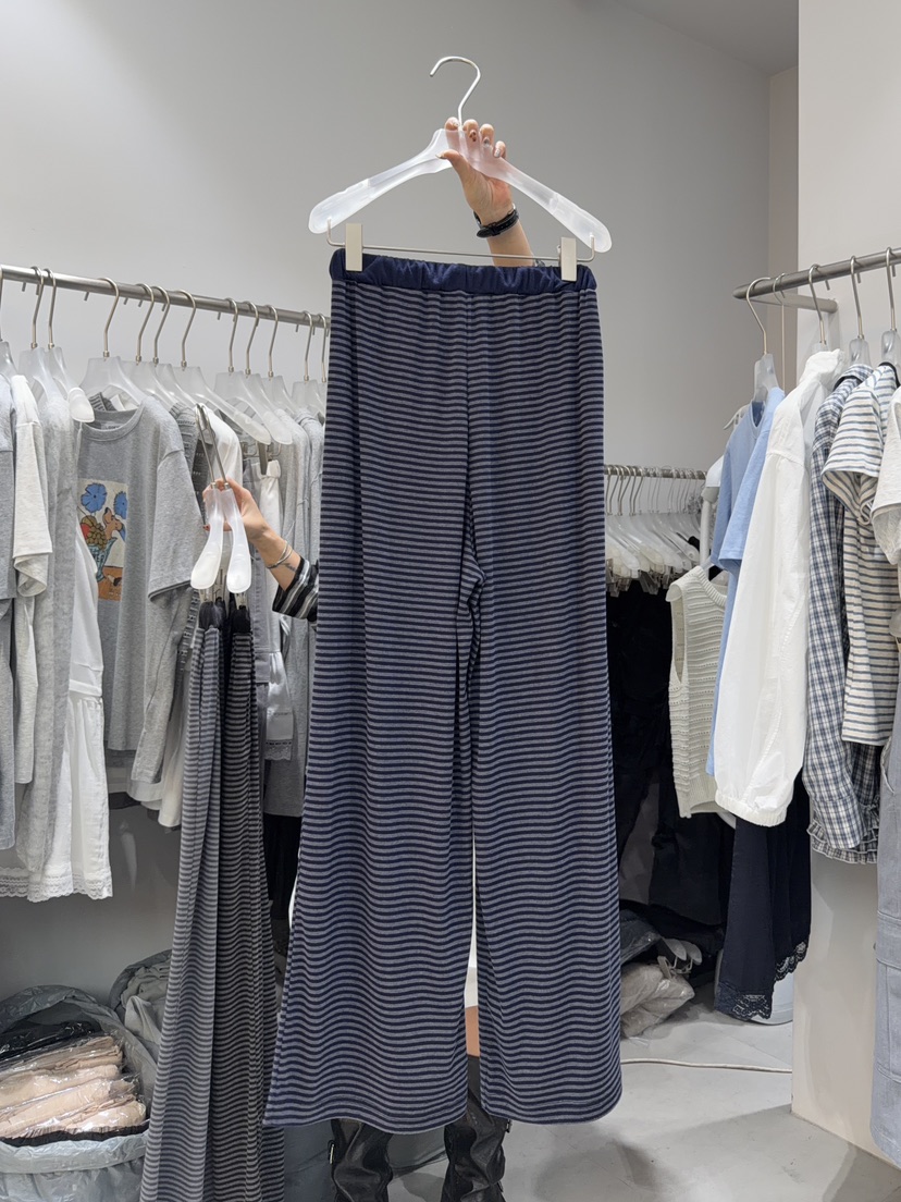 LOOKK/MIMME韓國東大門直郵女裝新品人氣時尚休閑褲條紋LOOKK/MIMME休閑褲