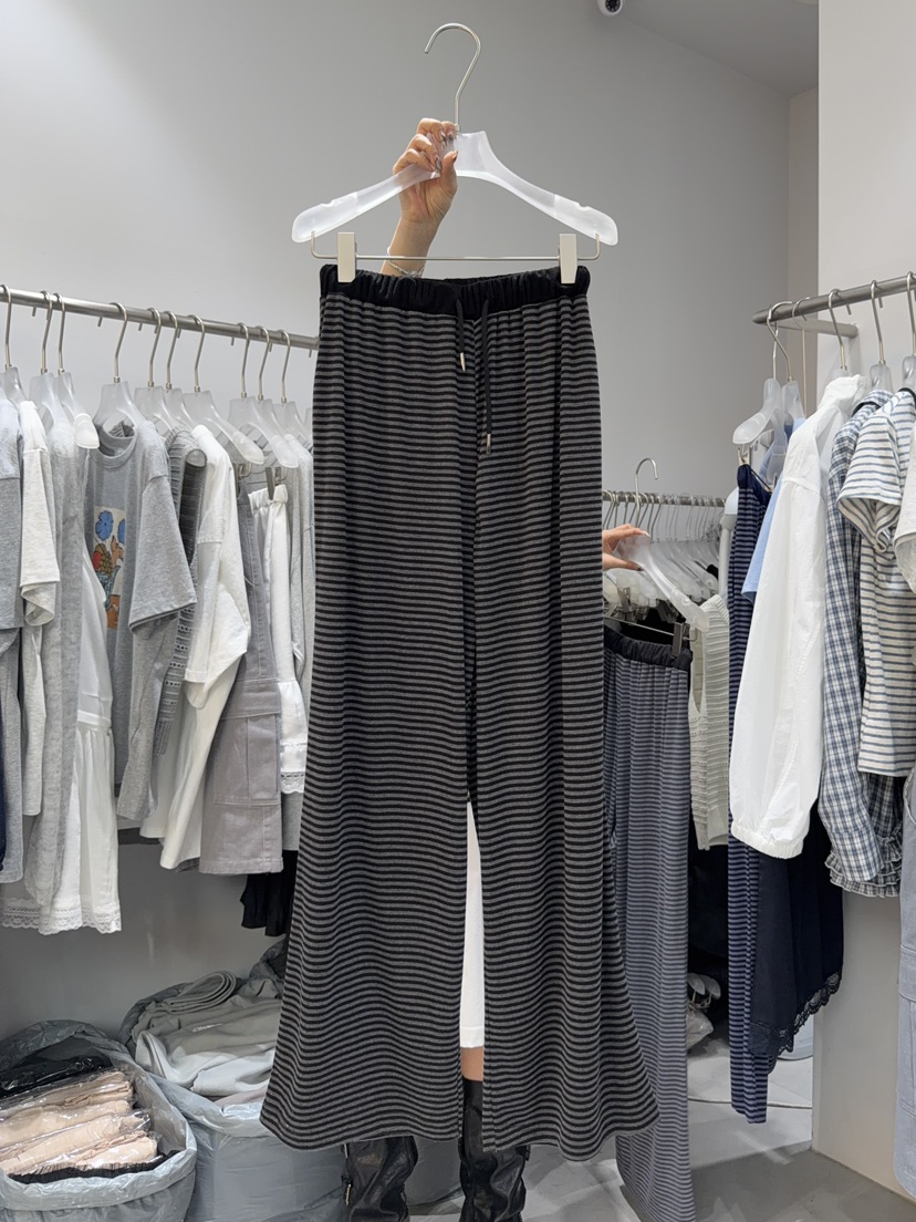 LOOKK/MIMME韓國東大門直郵女裝新品人氣時尚休閑褲條紋LOOKK/MIMME休閑褲圖色2