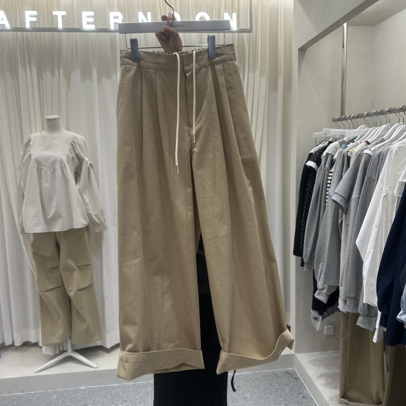 AFTERNOON韓國直郵實拍女士新品人氣26春夏時尚職業休閑褲AFTERNOON休閑褲圖色1