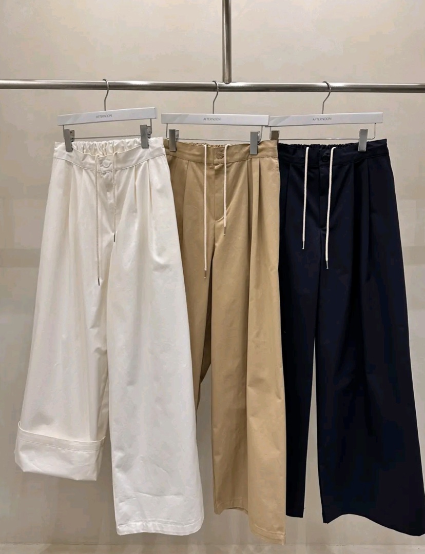 AFTERNOON韓國直郵實拍女士新品人氣26春夏時尚職業休閑褲AFTERNOON休閑褲圖色3左三色