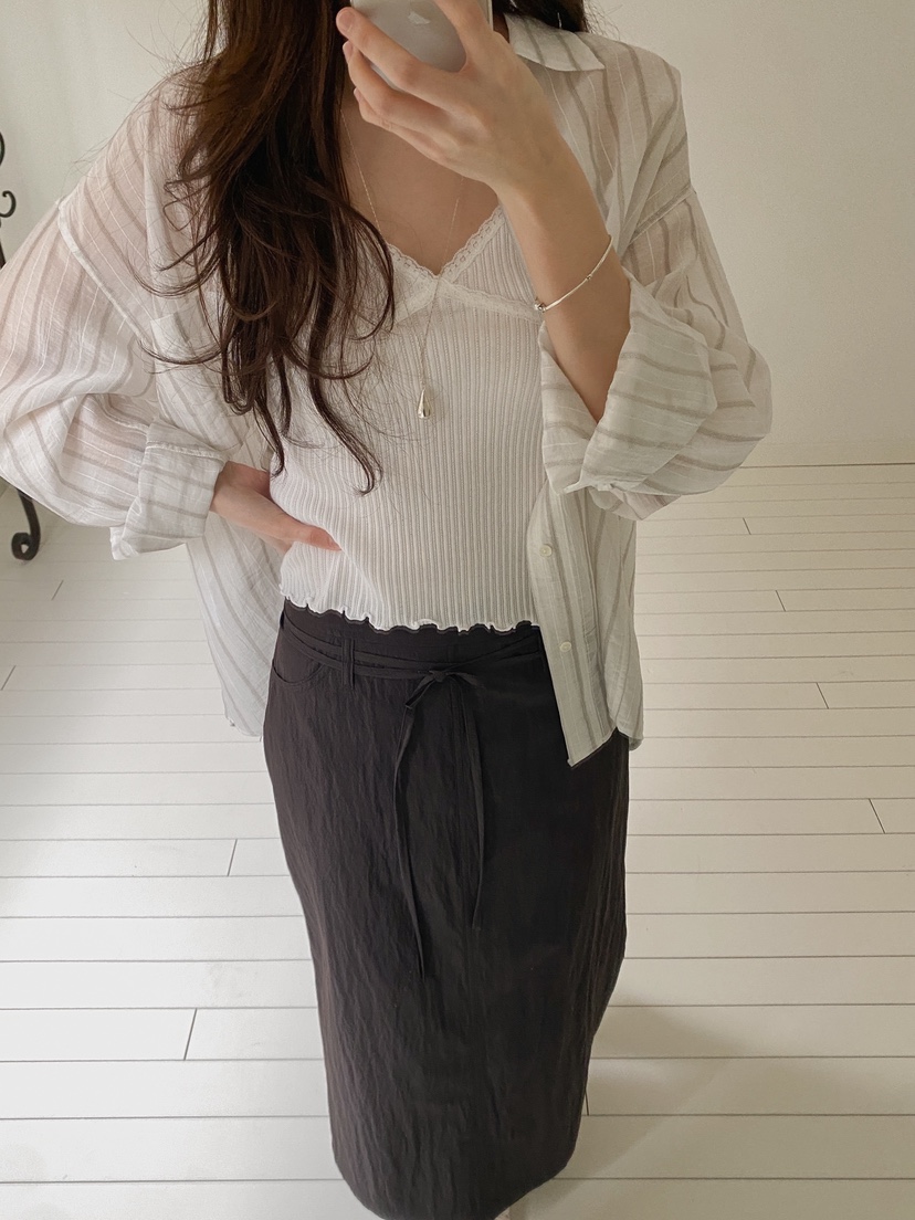 ERUME韓國東大門代購女士新款熱賣休閑推薦26春夏長裙含腰繩ERUME長裙