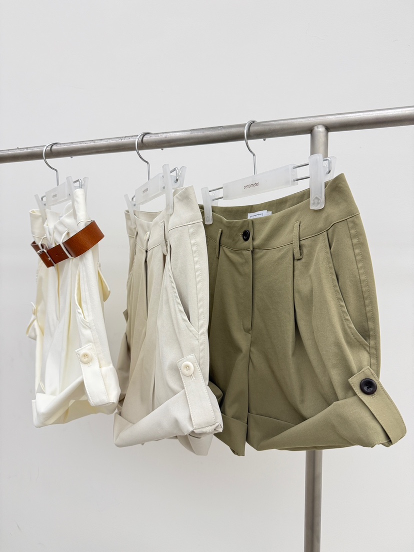 CM韓國直郵實拍女裝新款職業26春夏時尚熱賣短褲不含腰帶CM_centimeter短褲