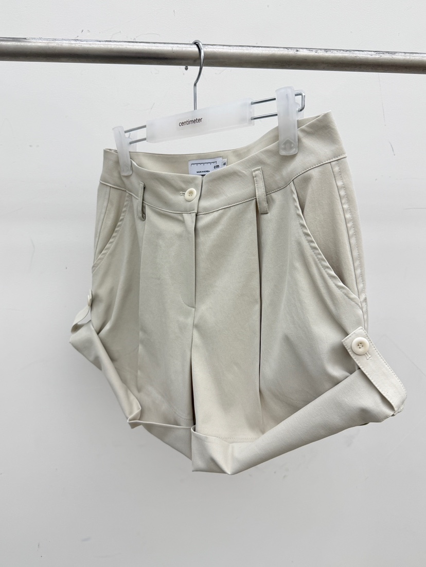 CM韓國直郵實拍女裝新款職業26春夏時尚熱賣短褲不含腰帶CM_centimeter短褲圖色2
