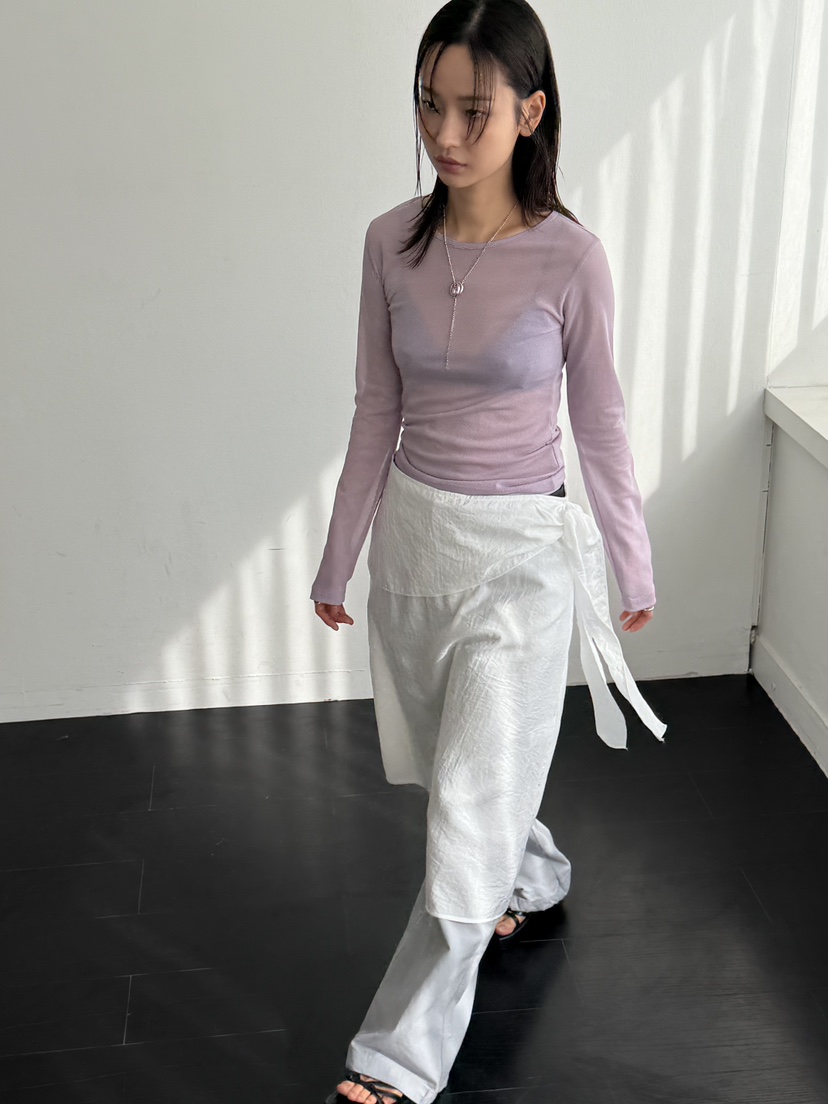 KARE/WEREPIECE韓國東大門代購女士新款時尚長袖T恤透明絲綢KARE/WEREPIECE長袖T恤