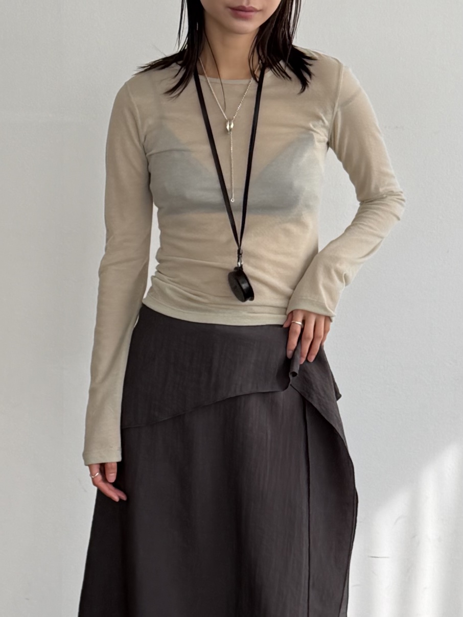 KARE/WEREPIECE韓國東大門代購女士新款時尚長袖T恤透明絲綢KARE/WEREPIECE長袖T恤