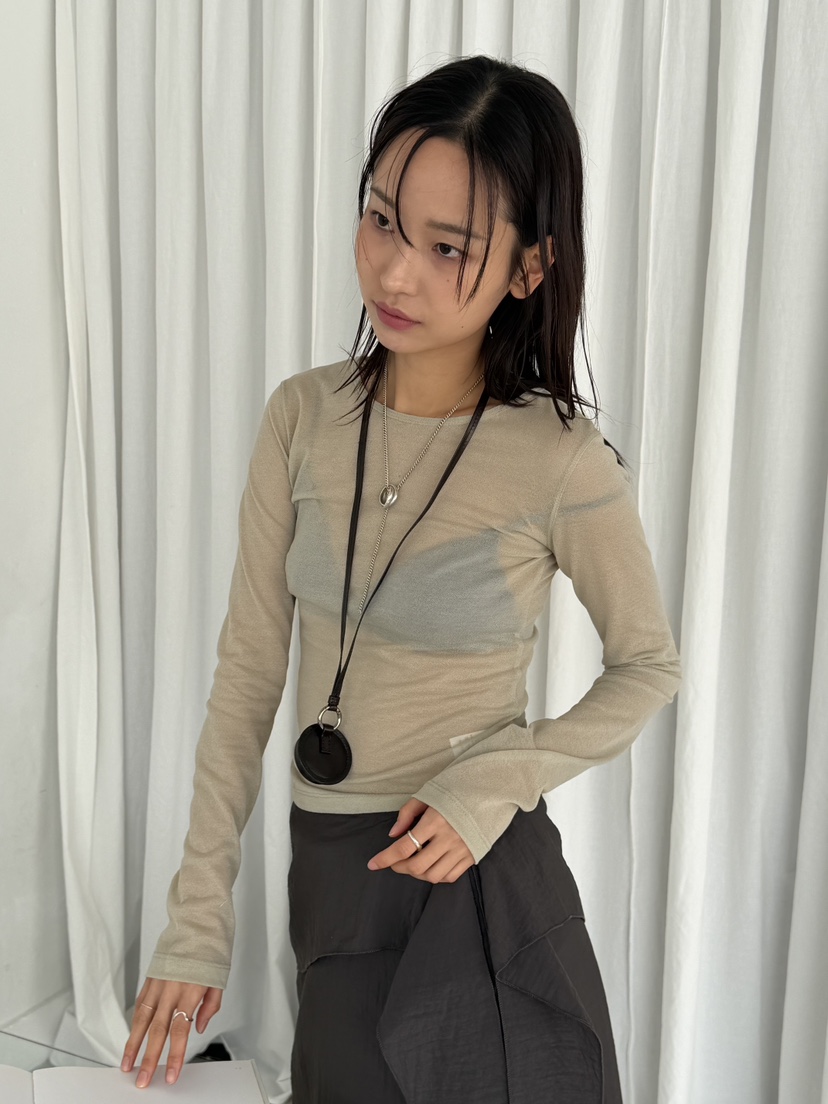 KARE/WEREPIECE韓國東大門代購女士新款時尚長袖T恤透明絲綢KARE/WEREPIECE長袖T恤