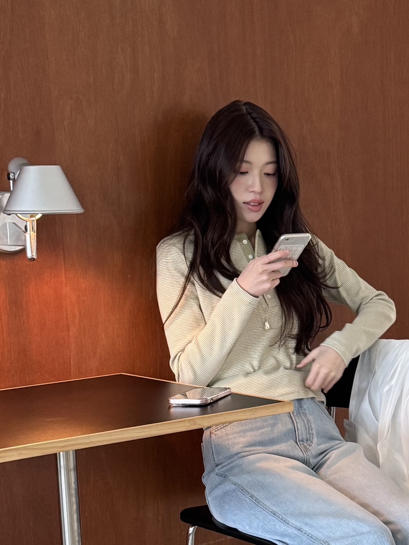 ERUME韓國直郵女裝新品熱賣休閑推薦26春夏職業人氣長袖T恤ERUME長袖T恤