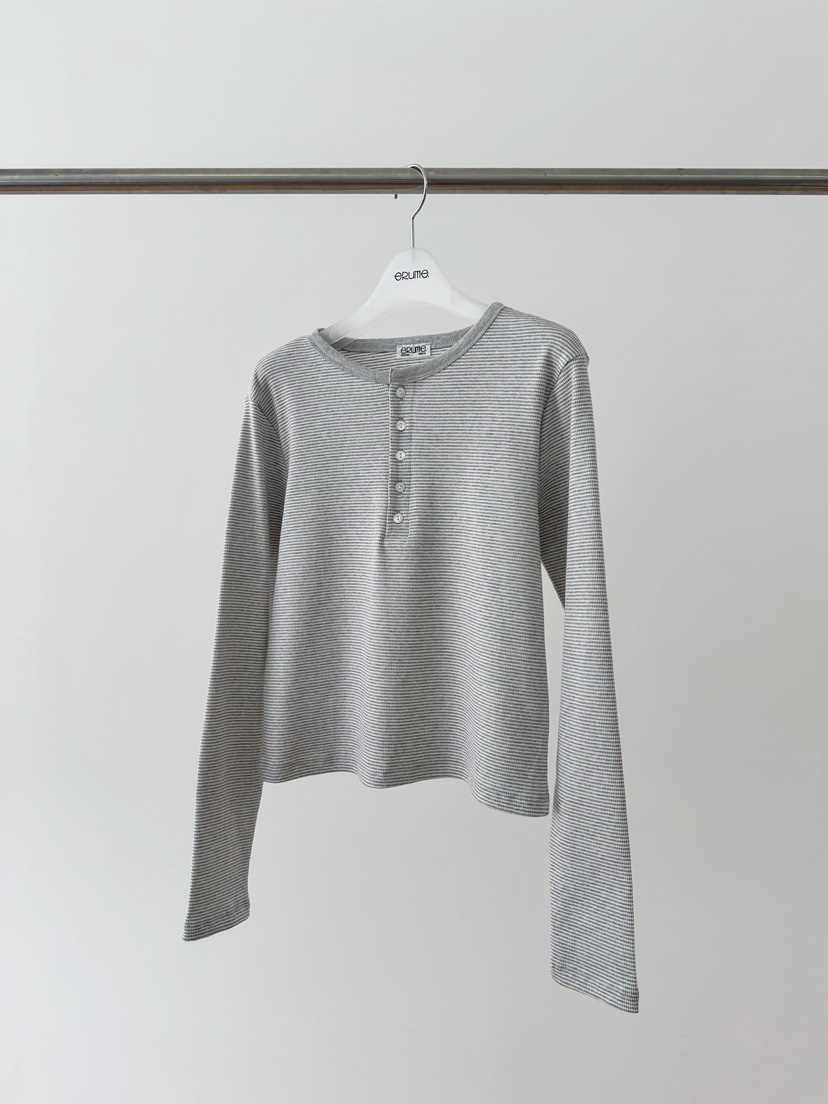 ERUME韓國直郵女裝新品熱賣休閑推薦26春夏職業人氣長袖T恤ERUME長袖T恤圖色2