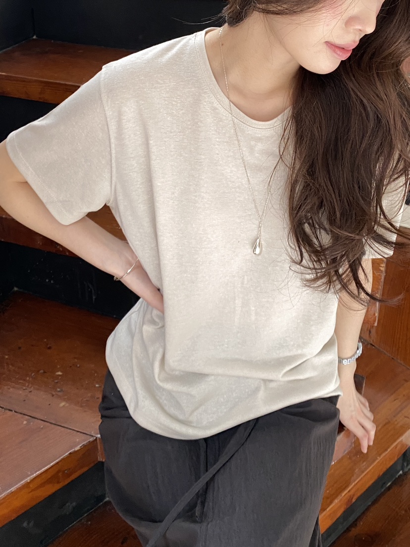 ERUME韓國東大門直郵女裝新款時尚職業推薦休閑人氣26春夏T恤ERUMET恤