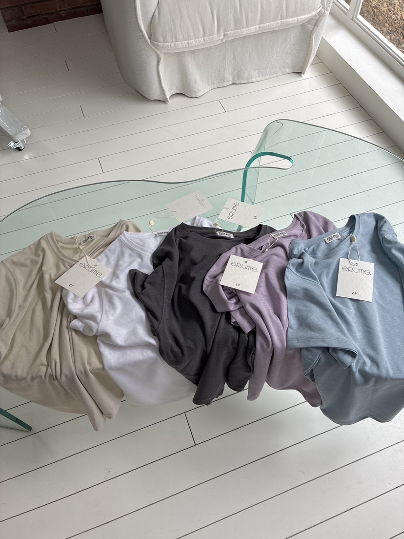 ERUME韓國東大門直郵女裝新款時尚職業推薦休閑人氣26春夏T恤ERUMET恤