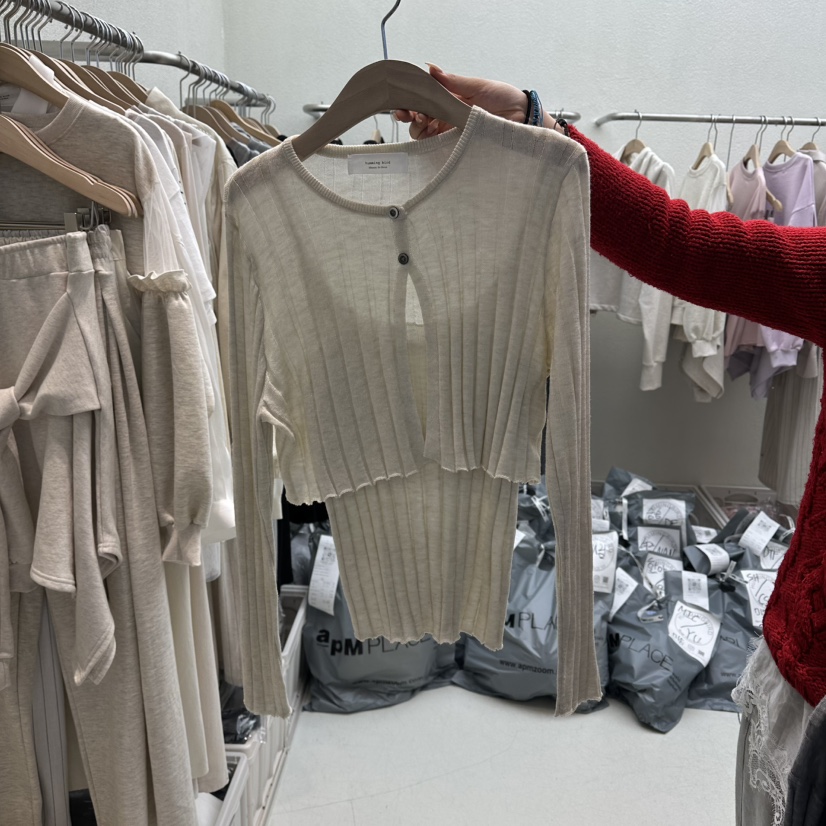 HUMMING BIRD韓國東大門直郵女士新款推薦熱賣套裝短款開衫HUMMING BIRD套裝圖色2