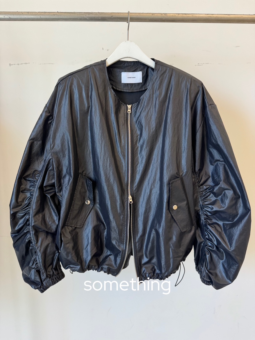 SOMETHING-L/FANCY韓國直郵女裝新品時尚職業休閑推薦夾克SOMETHING-L/FANCY夾克圖色3黑