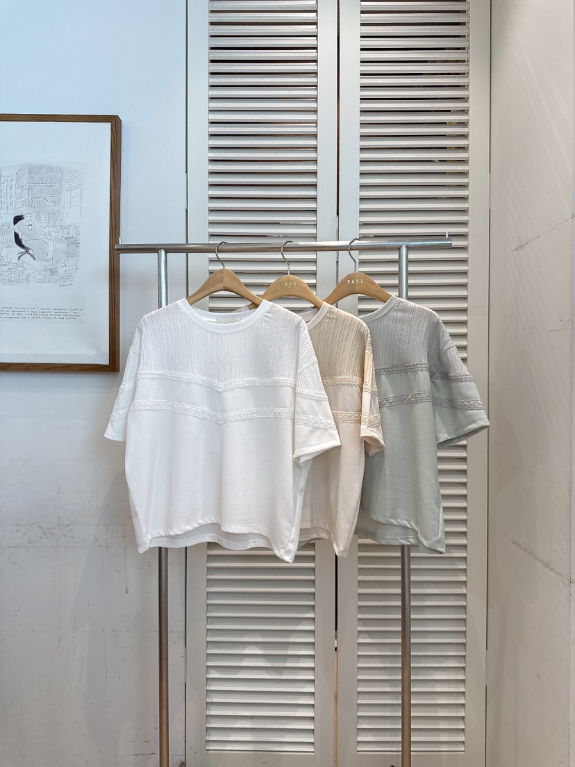 FAVE-L韓國直郵實拍女士新款時尚熱賣推薦休閑職業26春夏T恤FAVE-LT恤