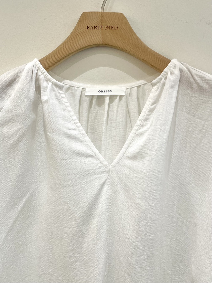 OBSESS韓國直郵女裝新款熱賣26春夏休閑職業襯衫蕾絲衫亞麻OBSESS/EARLY BIRD襯衫/蕾絲衫