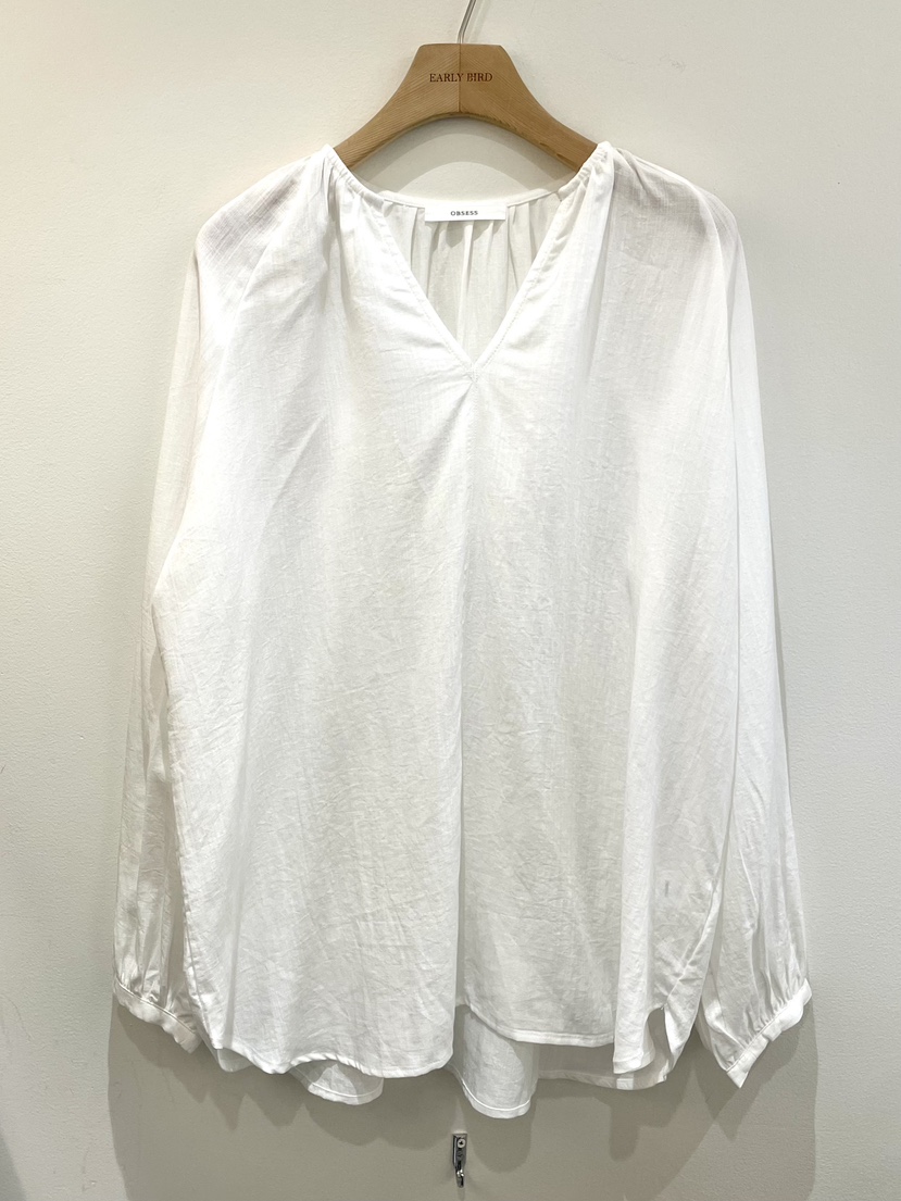 OBSESS韓國直郵女裝新款熱賣26春夏休閑職業襯衫蕾絲衫亞麻OBSESS/EARLY BIRD襯衫/蕾絲衫圖色1