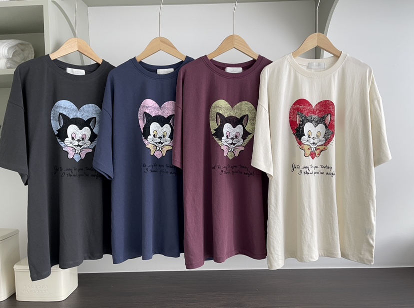 MINIQUEENS韓國東大門直郵女裝新款推薦熱賣休閑職業26春夏T恤MINIQUEENST恤圖色2左二色