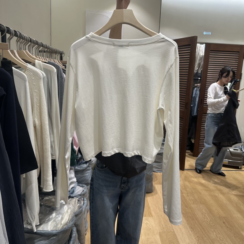 GILLI韓國東大門代購女士新款職業推薦熱賣休閑26春夏長袖T恤GILLI長袖T恤
