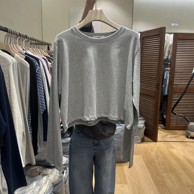 GILLI韓國東大門代購女士新款職業推薦熱賣休閑26春夏長袖T恤GILLI長袖T恤圖色3