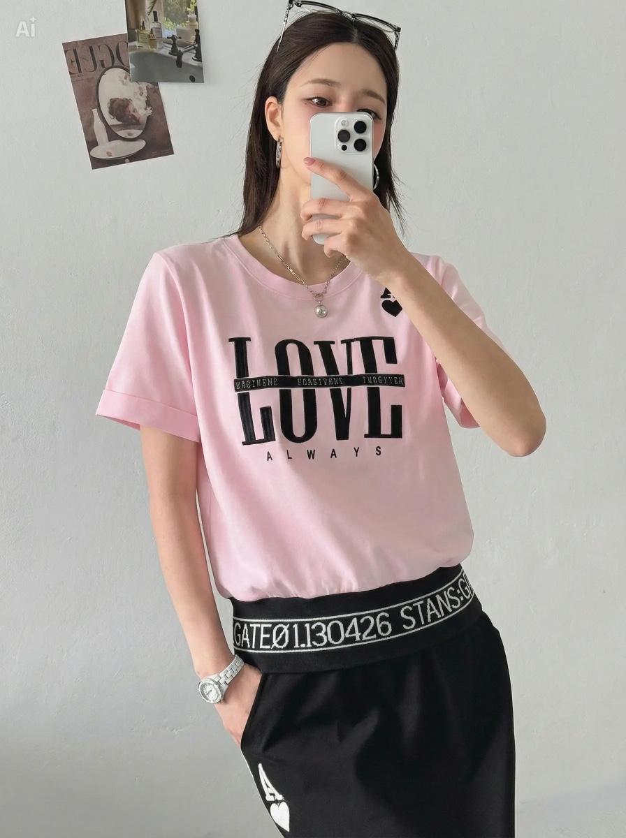 IAAN韓國直郵實拍女士新款人氣時尚26春夏熱賣休閑職業T恤iaAnT恤