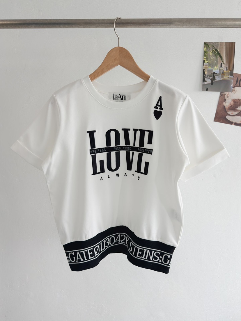 IAAN韓國直郵實拍女士新款人氣時尚26春夏熱賣休閑職業T恤iaAnT恤圖色1