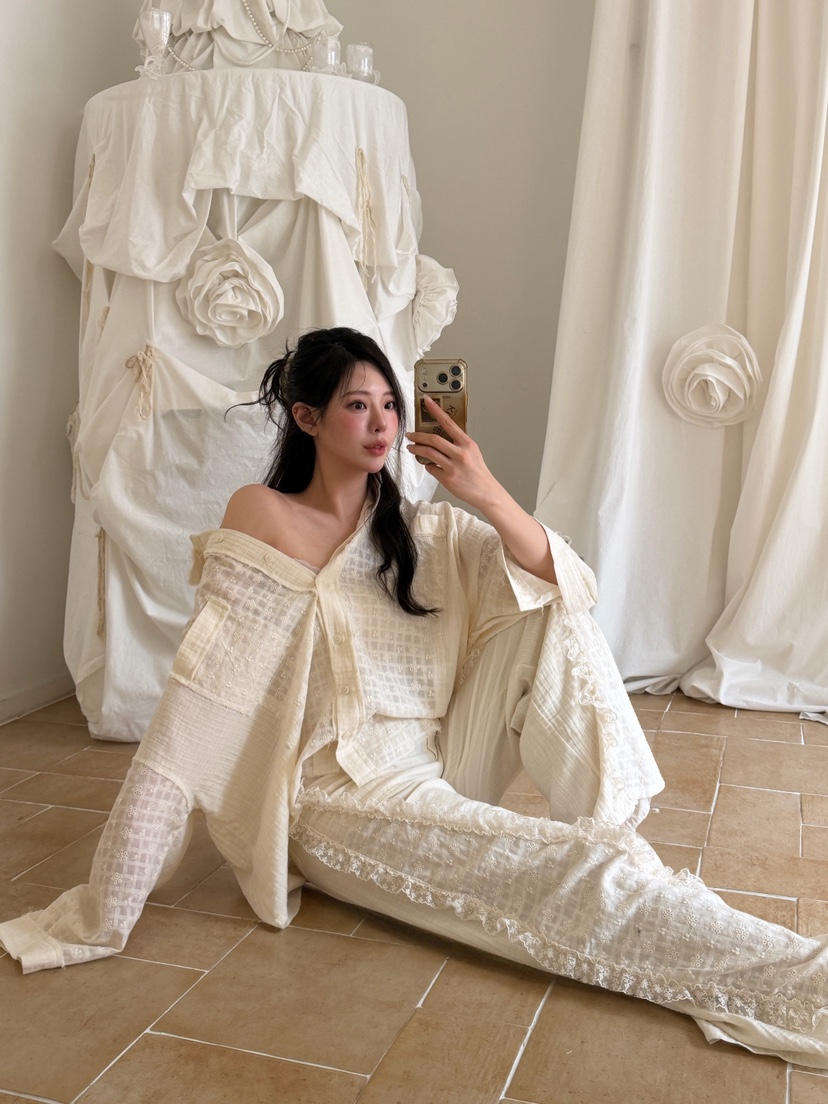 81 MARKET-L韓國直郵實拍女裝新款26春夏休閑襯衫蕾絲衫81 MARKET-L襯衫/蕾絲衫