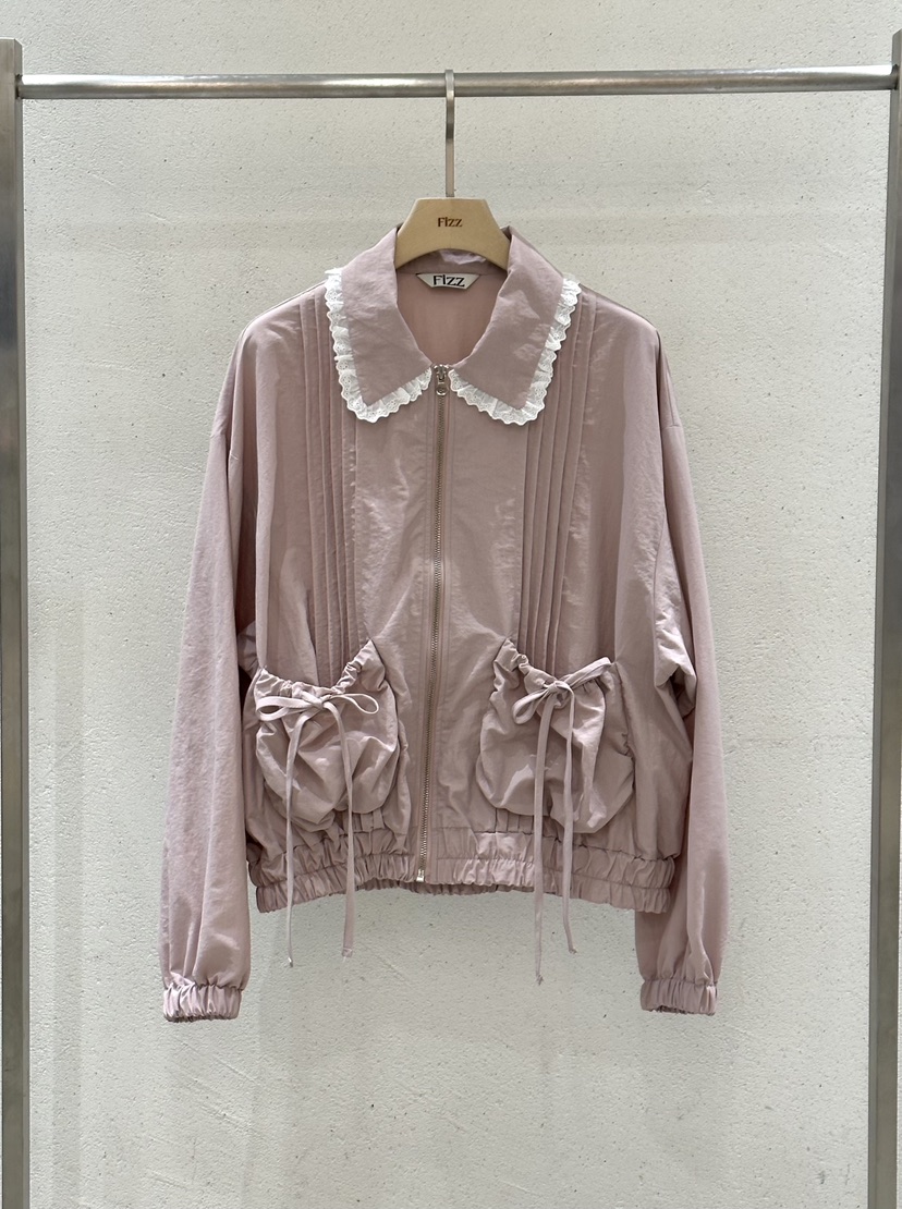 FIZZ韓國直郵實拍女裝新款推薦人氣職業熱賣夾克口袋褶裥FIZZ夾克圖色2