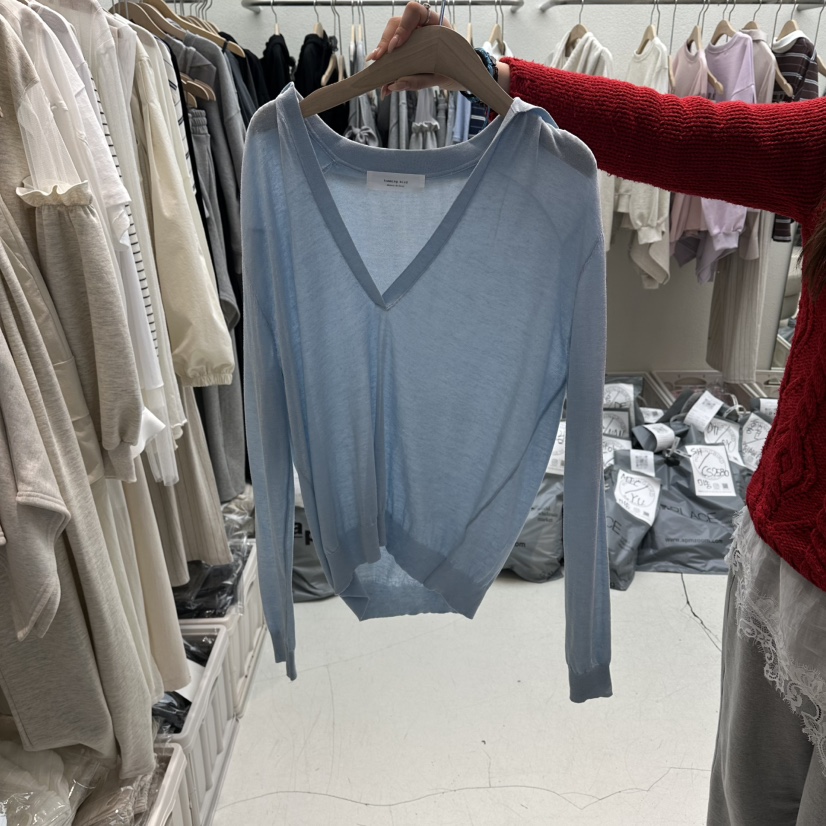 HUMMING BIRD韓國直郵女裝新品推薦熱賣26春夏針織衫V領HUMMING BIRD針織衫圖色3