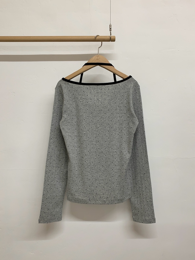 MORE THAN-P韓國東大門代購女士新款26春夏長袖T恤假兩件MORE THAN長袖T恤