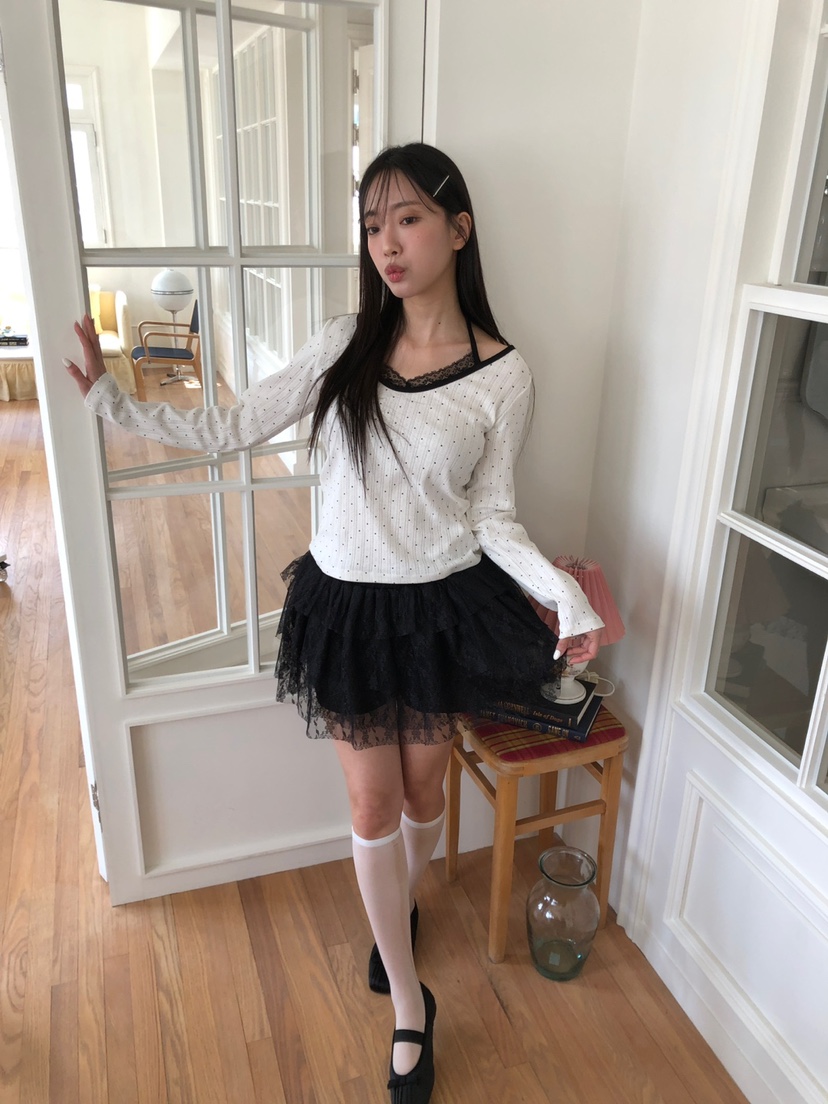 MORE THAN-P韓國東大門代購女士新款26春夏長袖T恤假兩件MORE THAN長袖T恤