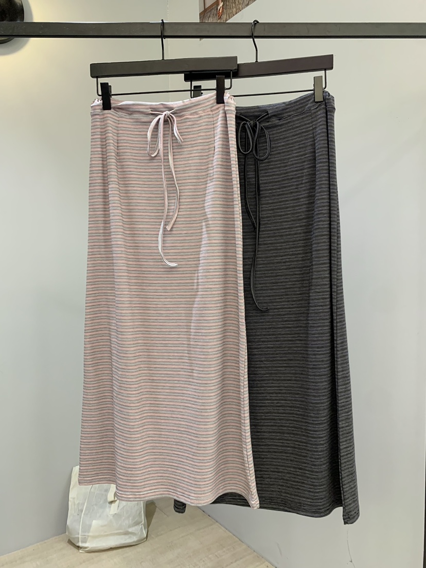 SOFTNESS韓國直郵女士新款休閑職業人氣時尚推薦長裙條紋Softness/Cosmic長裙