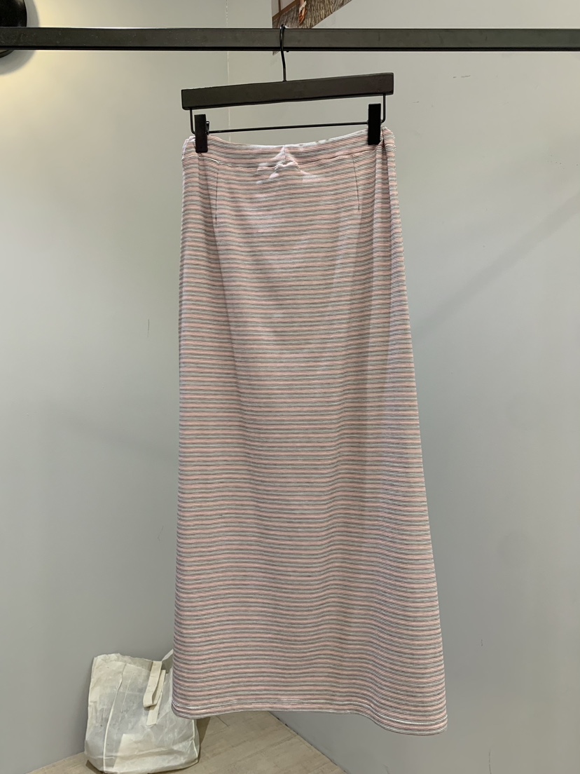 SOFTNESS韓國直郵女士新款休閑職業人氣時尚推薦長裙條紋Softness/Cosmic長裙