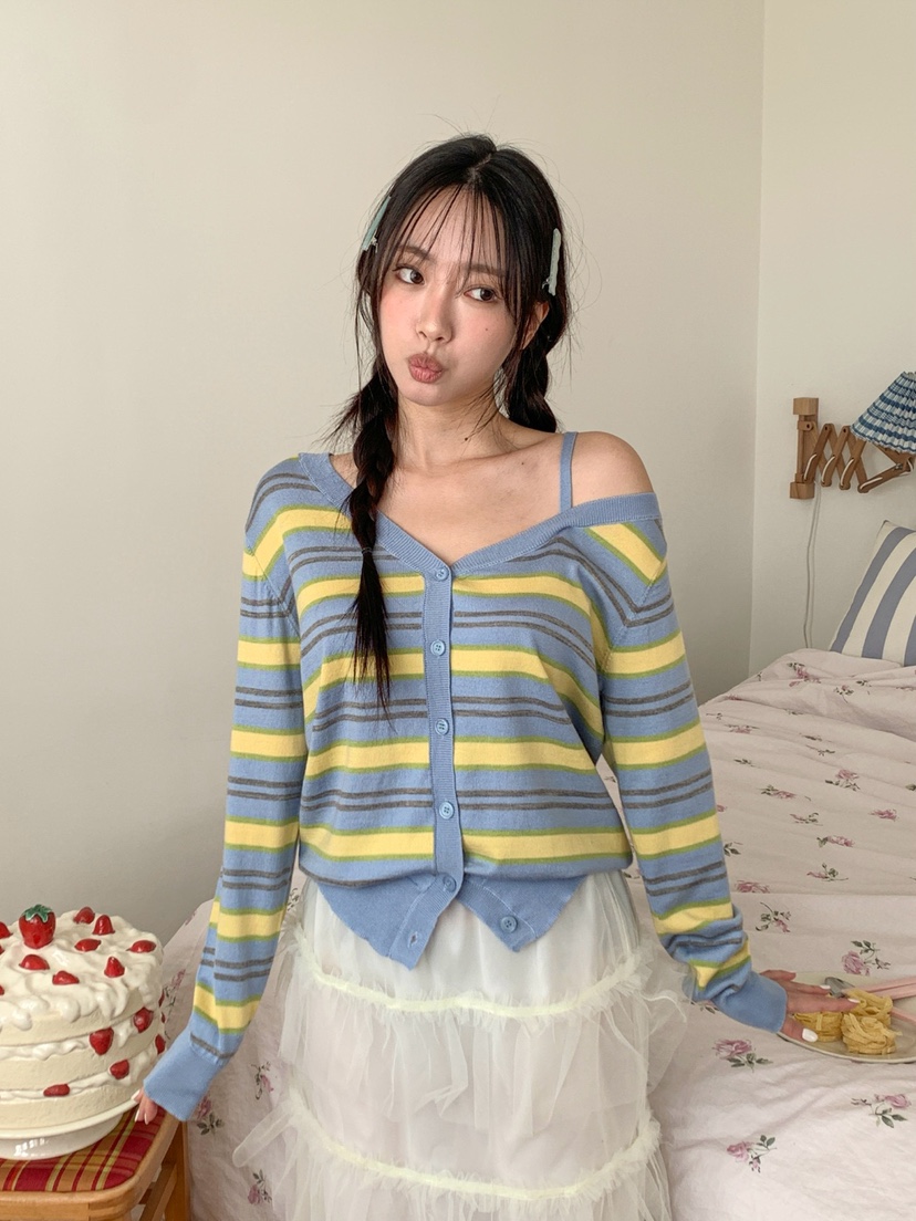 MORE THAN-P韓國東大門直郵女裝新品職業26春夏針織衫開衫MORE THAN針織衫