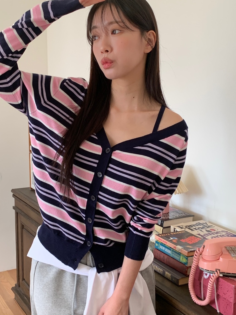 MORE THAN-P韓國東大門直郵女裝新品職業26春夏針織衫開衫MORE THAN針織衫