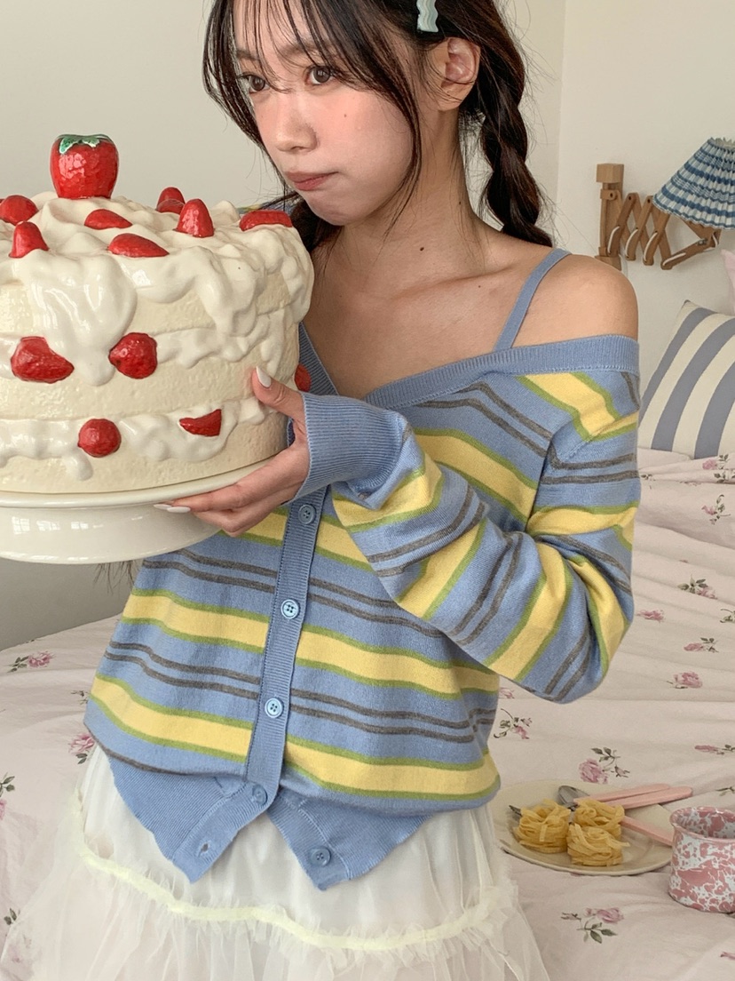 MORE THAN-P韓國東大門直郵女裝新品職業26春夏針織衫開衫MORE THAN針織衫