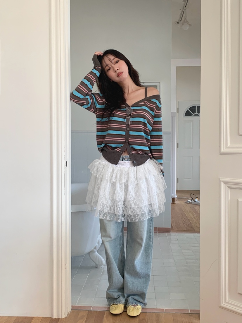 MORE THAN-P韓國東大門直郵女裝新品職業26春夏針織衫開衫MORE THAN針織衫