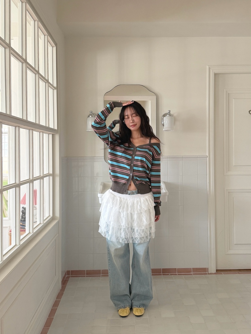 MORE THAN-P韓國東大門直郵女裝新品職業26春夏針織衫開衫MORE THAN針織衫