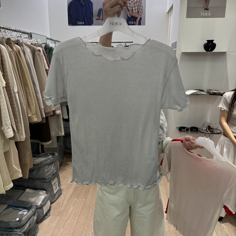 REIRAI韓國直郵實拍女裝新品26春夏人氣熱賣時尚職業休閑T恤ReiraiT恤圖色2