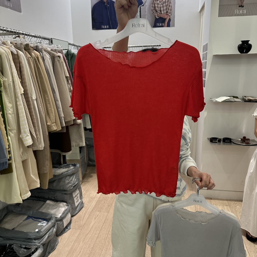 REIRAI韓國直郵實拍女裝新品26春夏人氣熱賣時尚職業休閑T恤ReiraiT恤圖色4