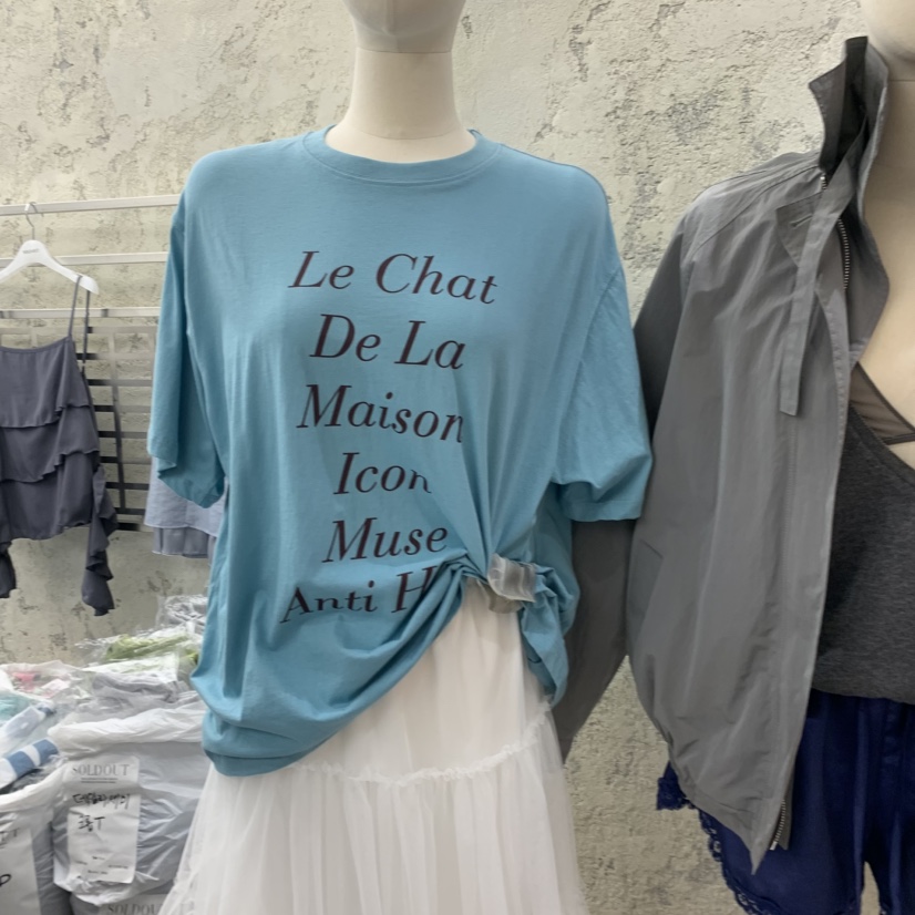 SOLD OUT韓國代購女士新品時尚26春夏人氣休閑職業T恤棉質SOLD OUTT恤圖色2