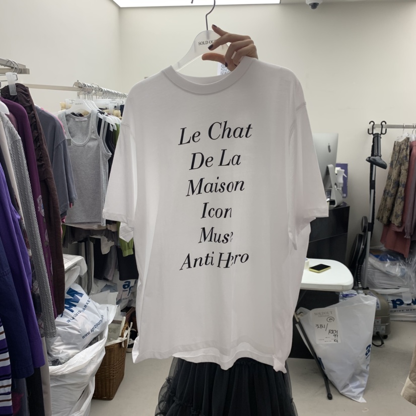 SOLD OUT韓國代購女士新品時尚26春夏人氣休閑職業T恤棉質SOLD OUTT恤圖色3