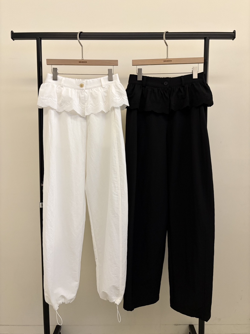 BALANCE韓國東大門直郵女裝新品職業休閑時尚人氣休閑褲蕾絲BALANCE休閑褲