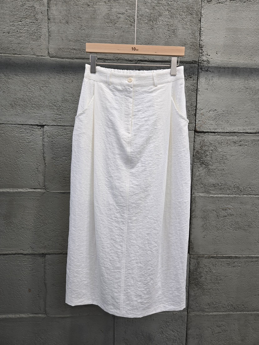 10CC韓國代購女裝新款26春夏推薦人氣時尚職業熱賣休閑長裙10CC長裙圖色1白色