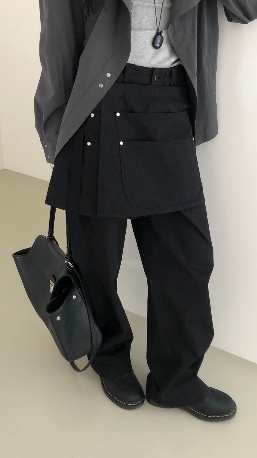 OVER RICH韓國東大門直郵女士新品人氣時尚休閑休閑褲口袋OVER RICH休閑褲