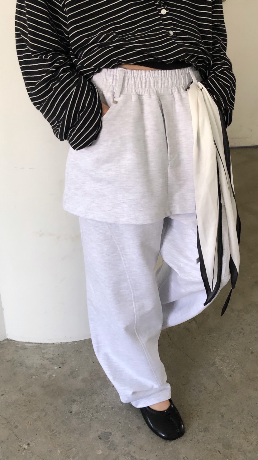 OVER RICH韓國代購女士新款推薦時尚職業人氣裙褲不含腰帶OVER RICH裙褲