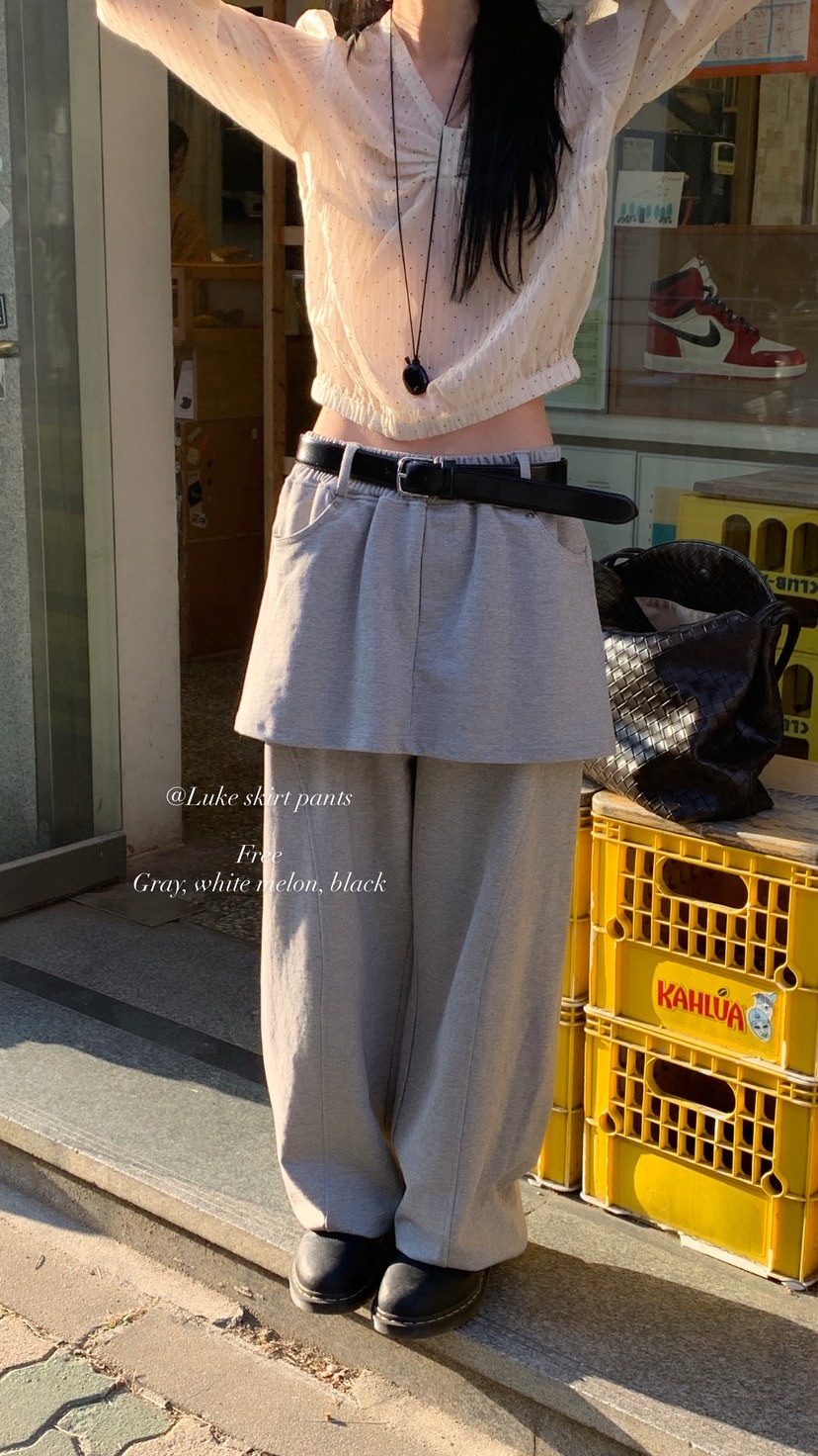 OVER RICH韓國代購女士新款推薦時尚職業人氣裙褲不含腰帶OVER RICH裙褲