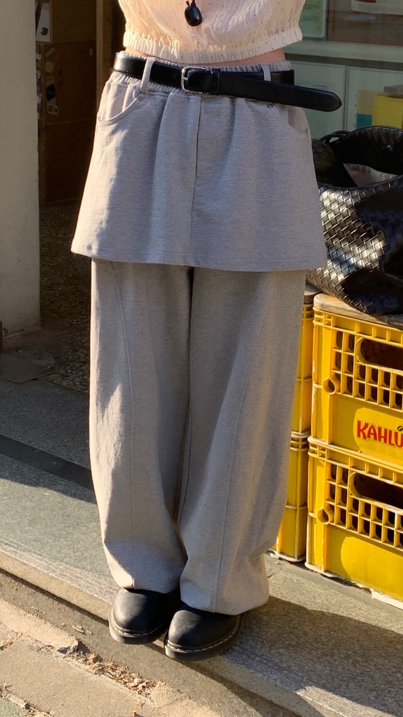 OVER RICH韓國代購女士新款推薦時尚職業人氣裙褲不含腰帶OVER RICH裙褲