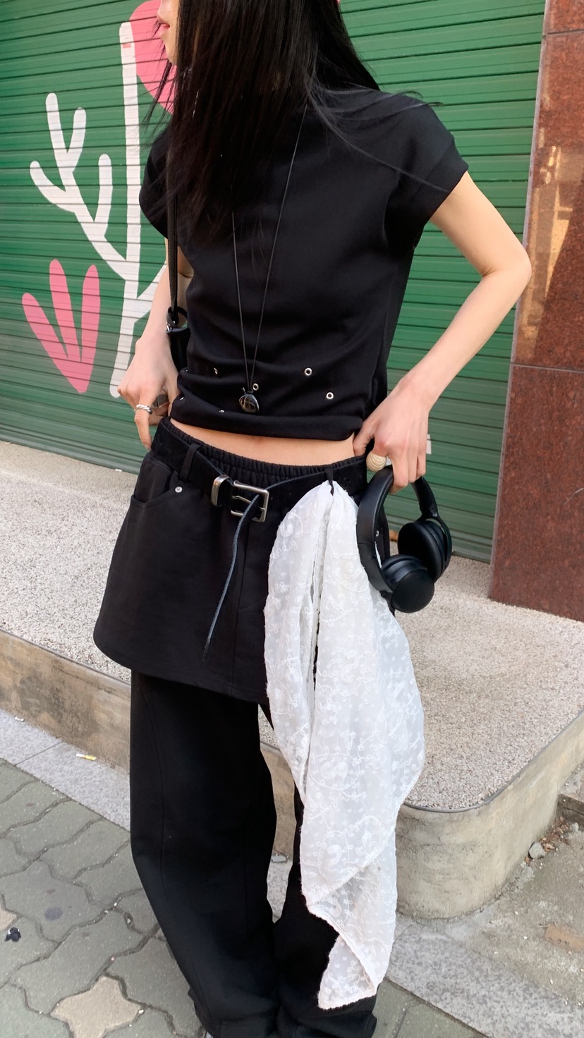 OVER RICH韓國代購女士新款推薦時尚職業人氣裙褲不含腰帶OVER RICH裙褲