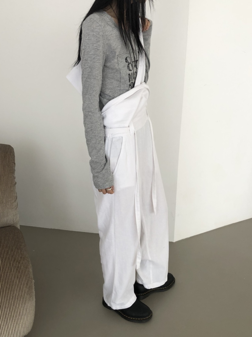 OVER RICH韓國東大門代購女裝新品休閑熱賣背帶褲含腰帶OVER RICH背帶褲