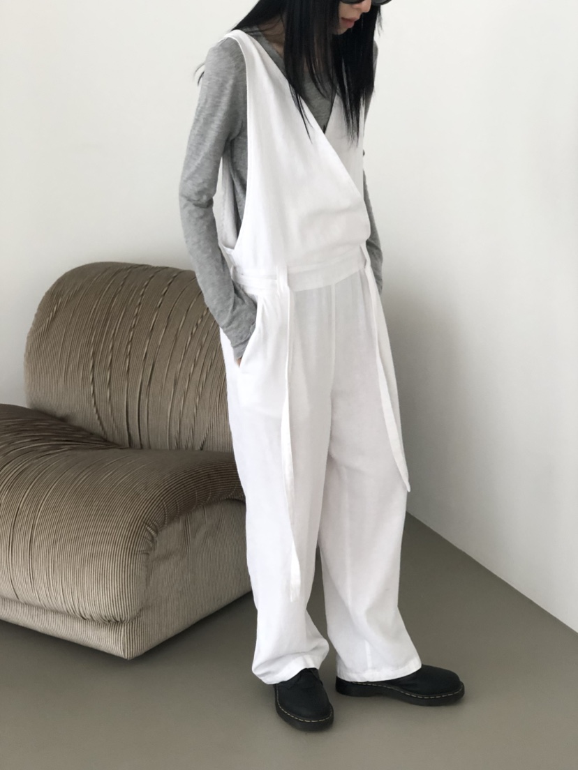 OVER RICH韓國東大門代購女裝新品休閑熱賣背帶褲含腰帶OVER RICH背帶褲