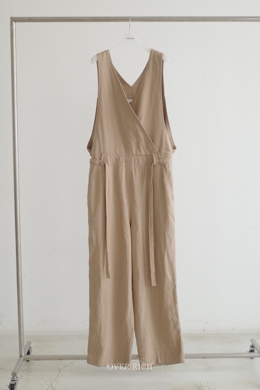 OVER RICH韓國東大門代購女裝新品休閑熱賣背帶褲含腰帶OVER RICH背帶褲圖色2